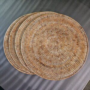 Vagabond House Large Woven Rattan Placemats Set of 4 NEW--Unused
